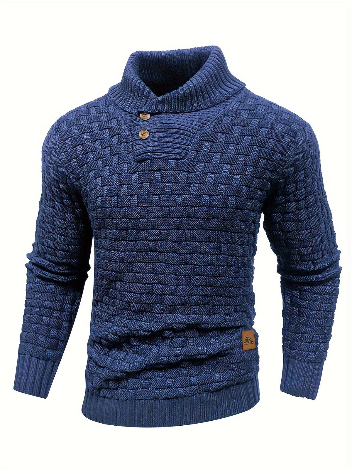 Textured Shawl-Collar Sweater for Men | Cozy Knitwear for Casual Wear - Satinni