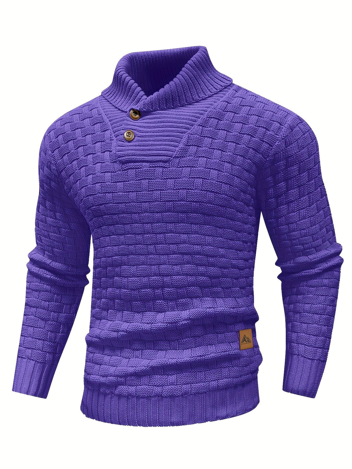 Textured Shawl-Collar Sweater for Men | Cozy Knitwear for Casual Wear - Satinni