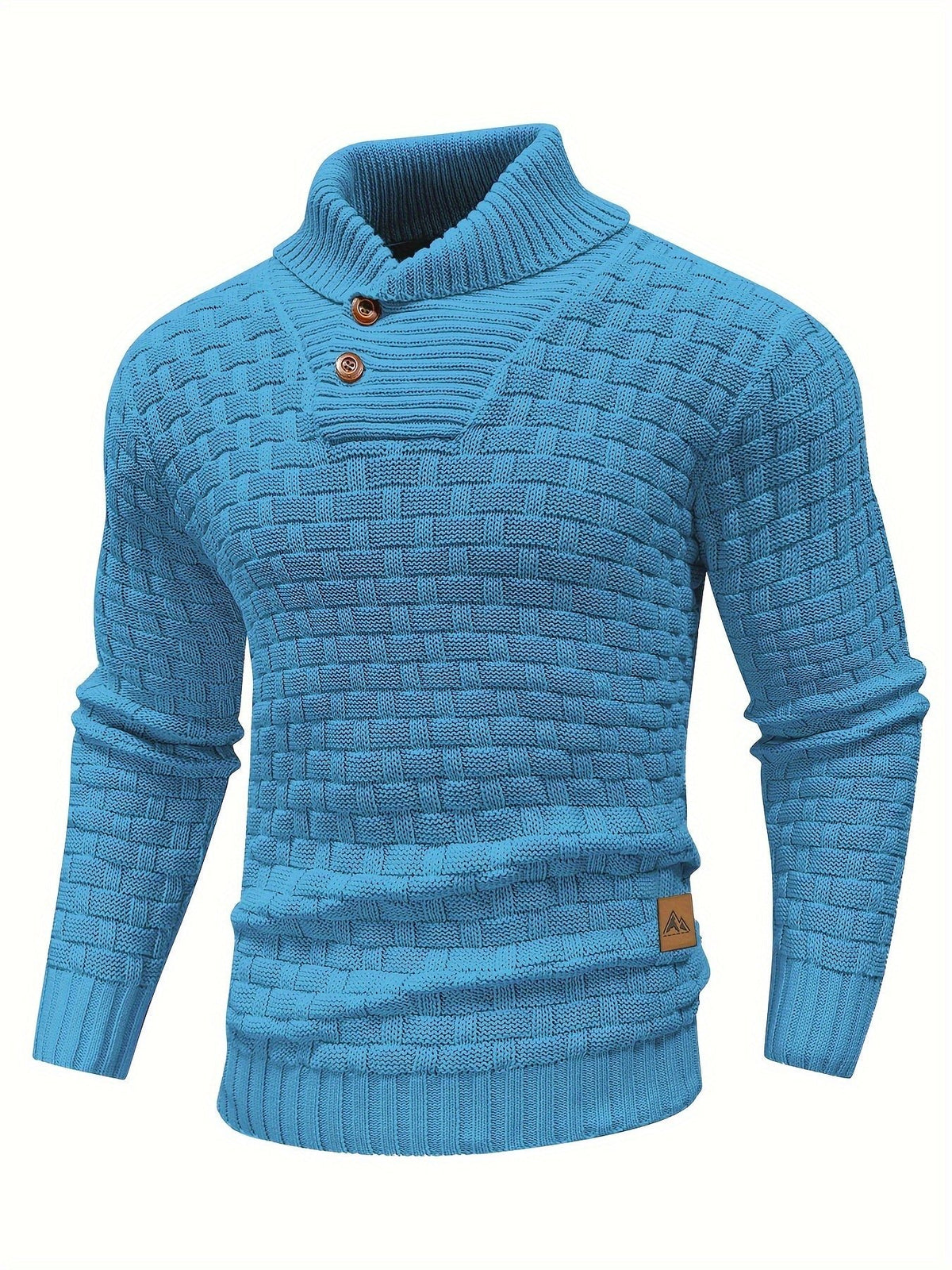 Textured Shawl-Collar Sweater for Men | Cozy Knitwear for Casual Wear - Satinni