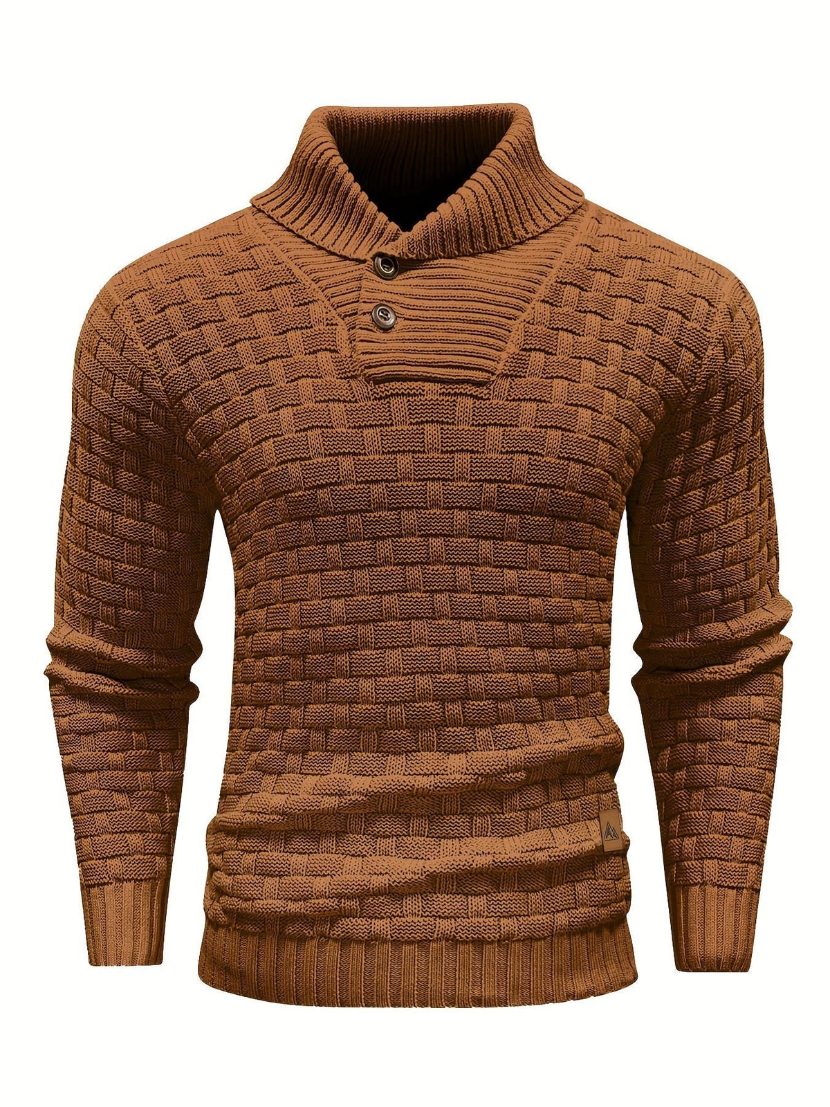 Textured Shawl-Collar Sweater for Men | Cozy Knitwear for Casual Wear - Satinni
