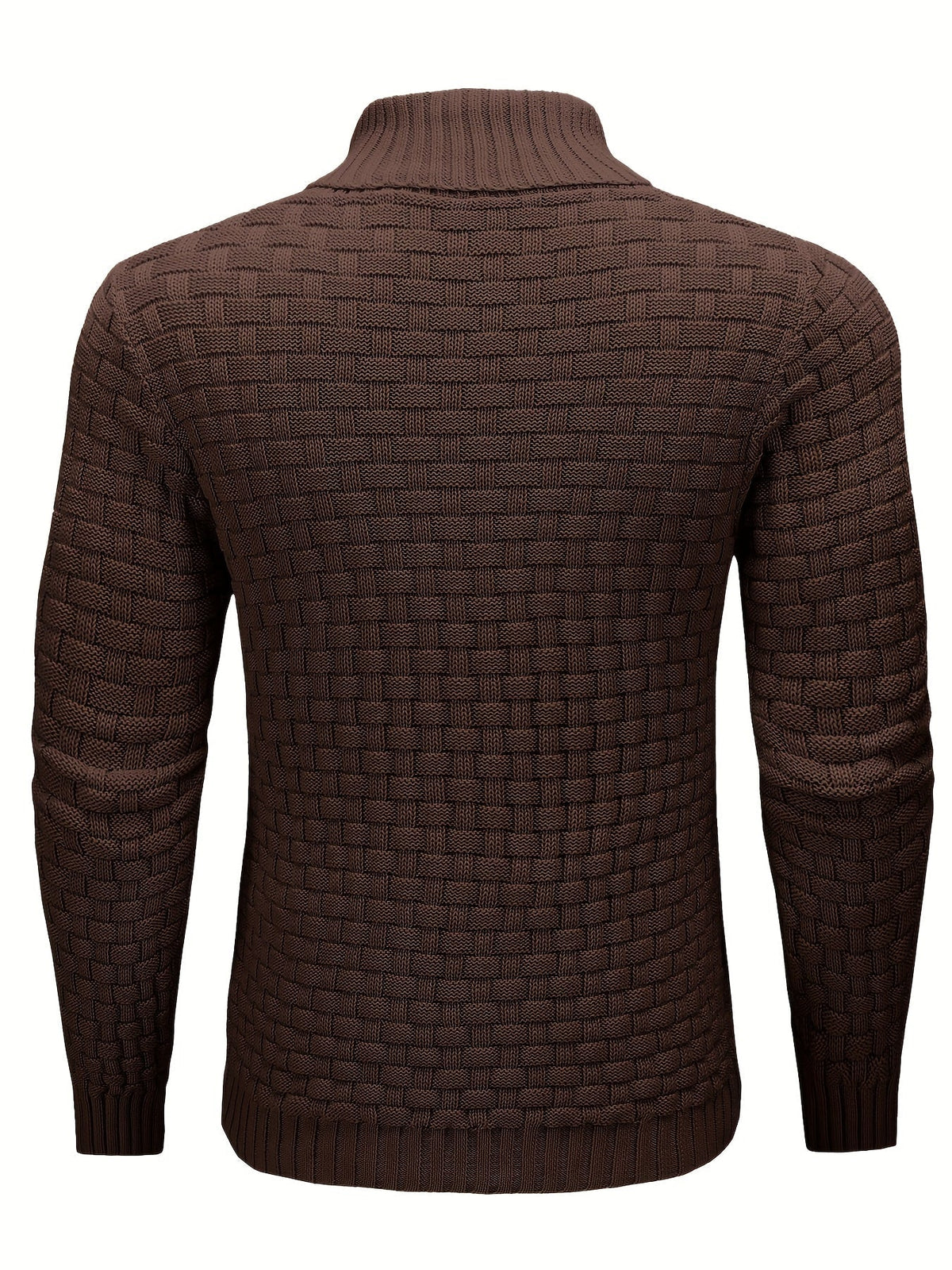 Textured Shawl-Collar Sweater for Men | Cozy Knitwear for Casual Wear - Satinni