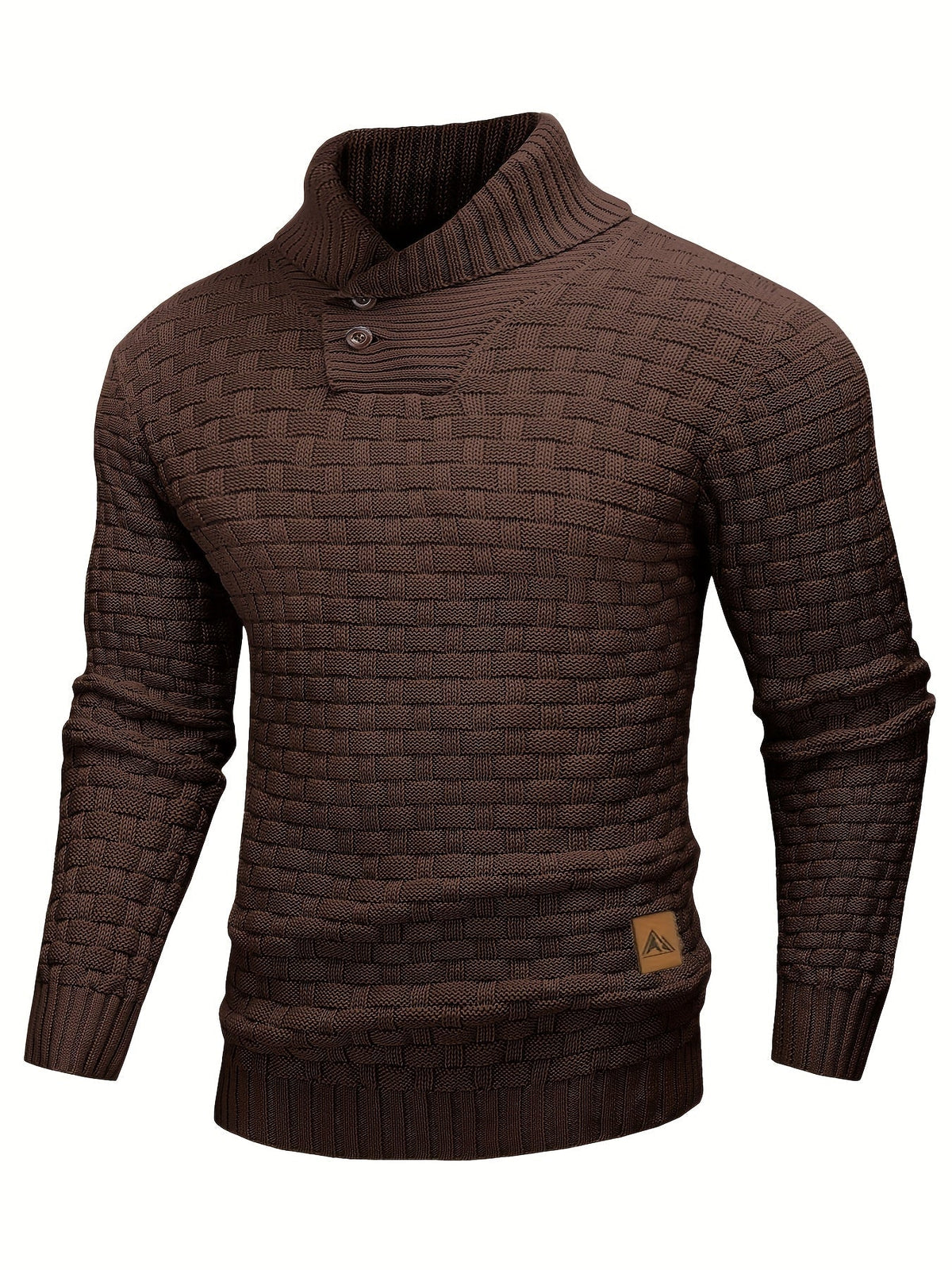 Textured Shawl-Collar Sweater for Men | Cozy Knitwear for Casual Wear - Satinni