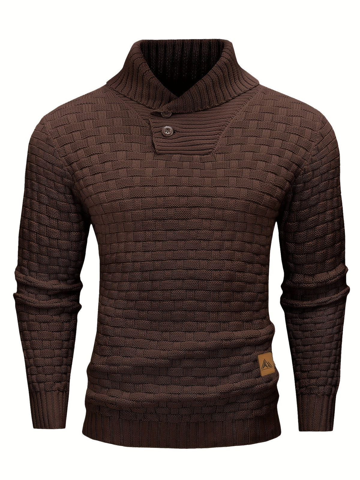 Textured Shawl-Collar Sweater for Men | Cozy Knitwear for Casual Wear - Satinni