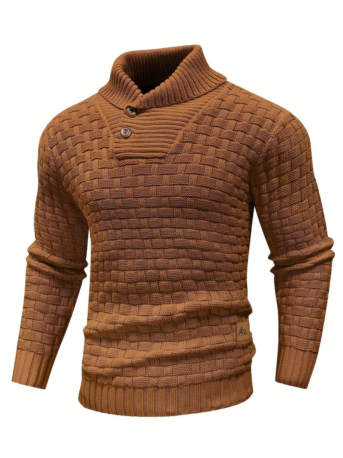 Textured Shawl-Collar Sweater for Men | Cozy Knitwear for Casual Wear - Satinni