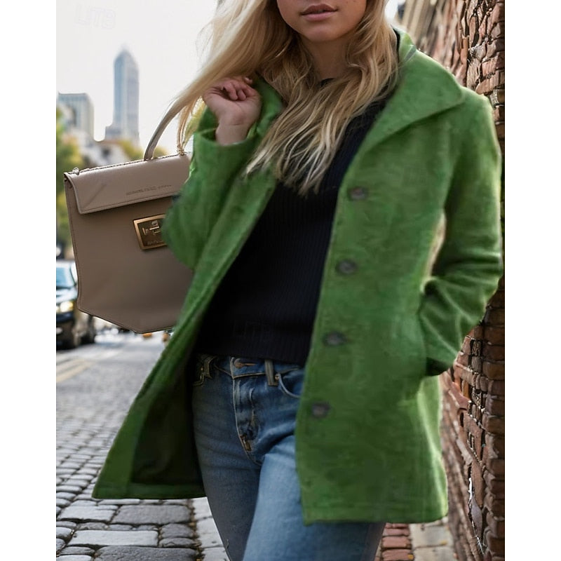 Timeless Turndown Collar Coat | Classic Design | Versatile Outerwear for Women