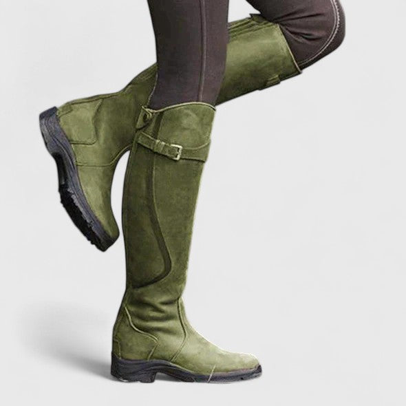 Supportive Buckled Accent Boots for Women - Stylish Casual Footwear