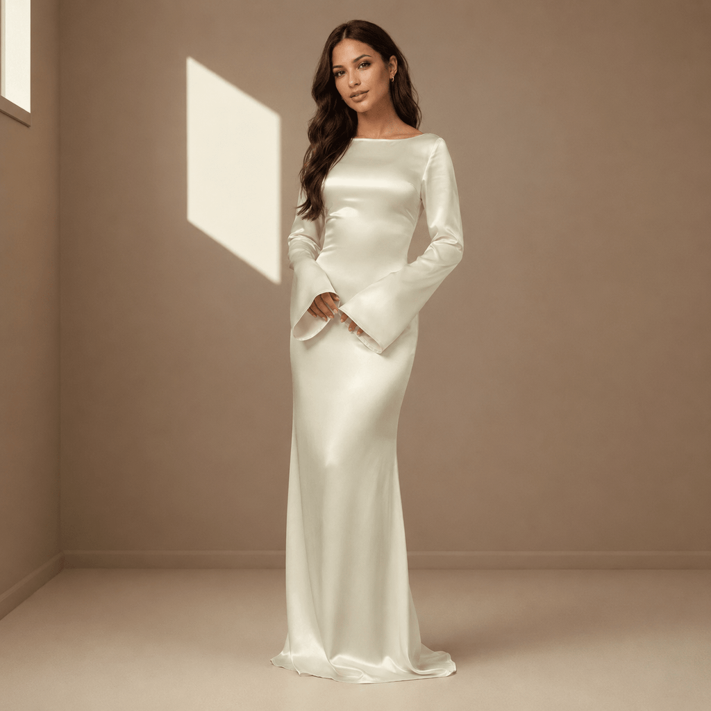 White satin dress - Satinni