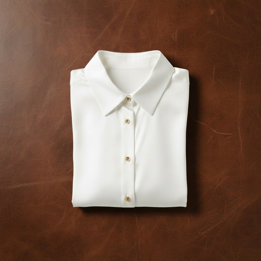 White Satin Shirt - Satinni