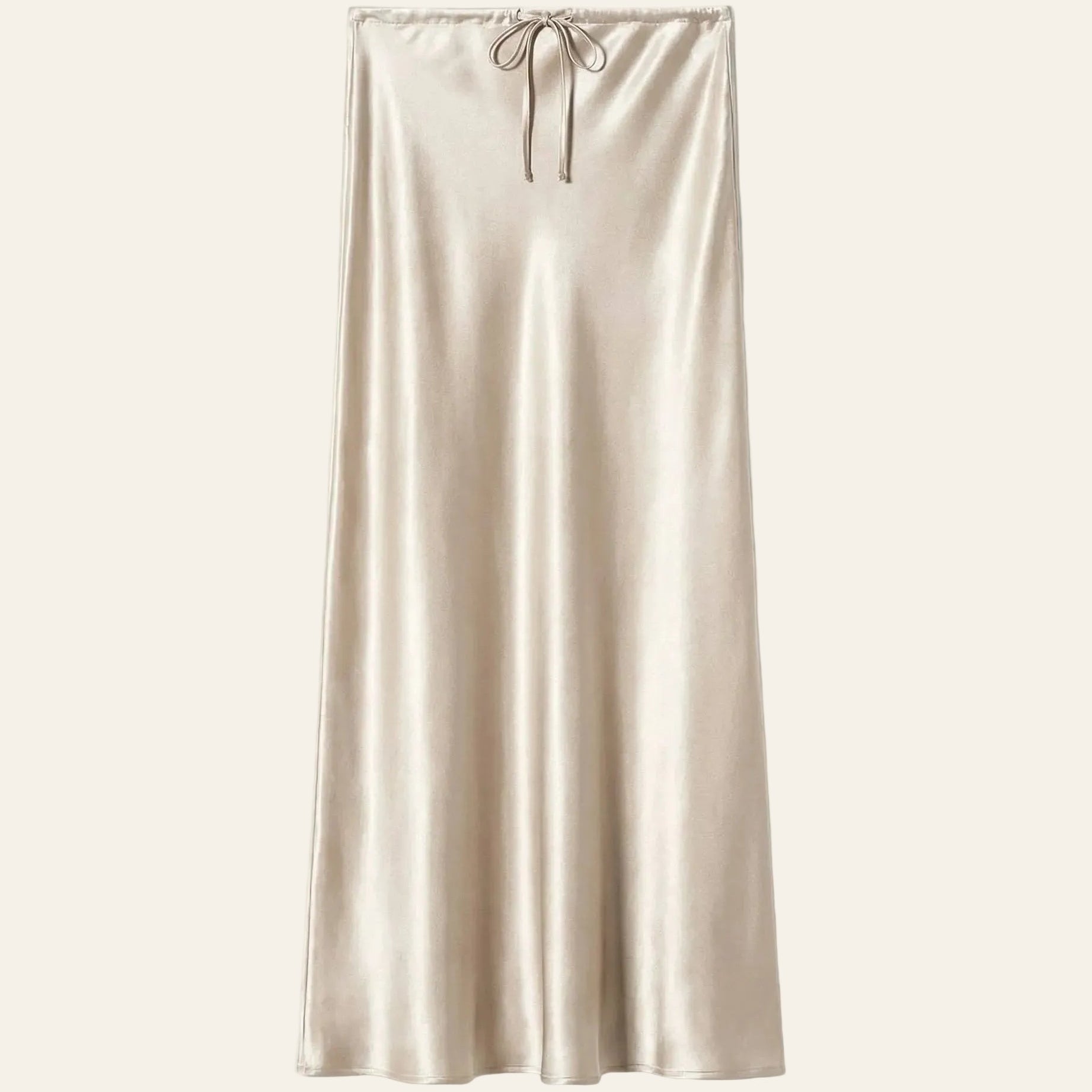 White Satin Skirt - Satinni