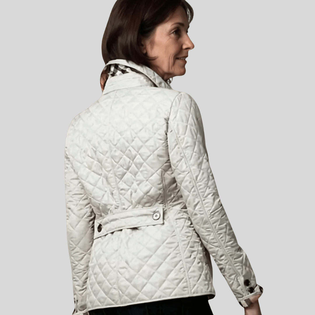 Women's Lightweight Quilted Winter Jacket with Lapel Collar - Satinni