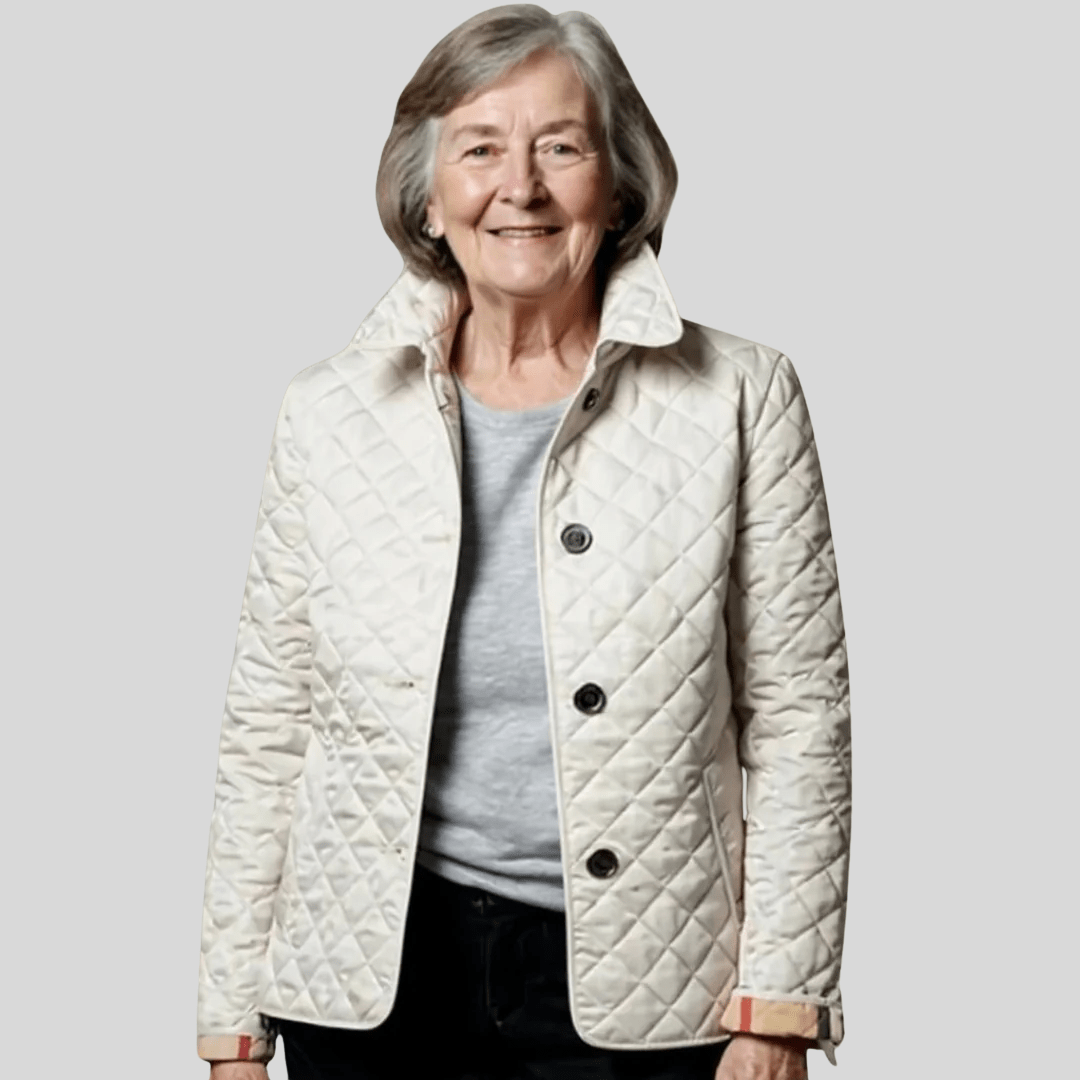 Women's Lightweight Quilted Winter Jacket with Lapel Collar - Satinni