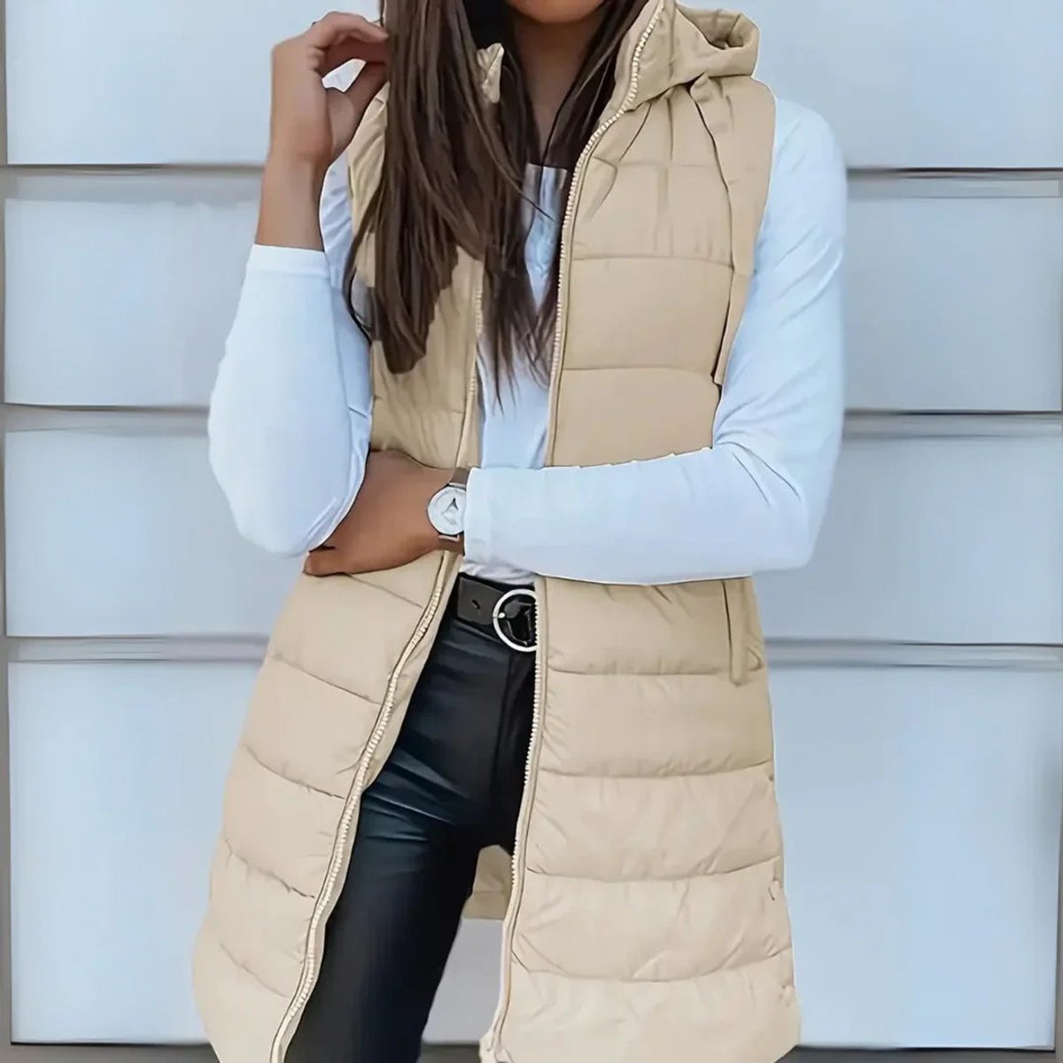 Longline Puffer Gilet Body Warmer for Women - Snug and Stylish Outerwear