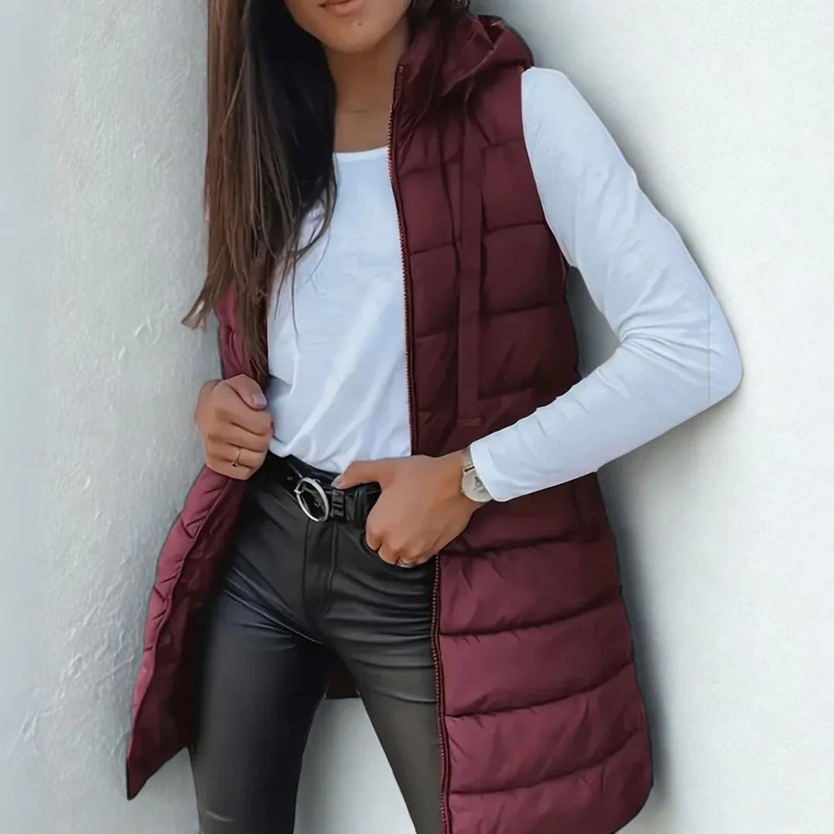 Longline Puffer Gilet Body Warmer for Women - Snug and Stylish Outerwear