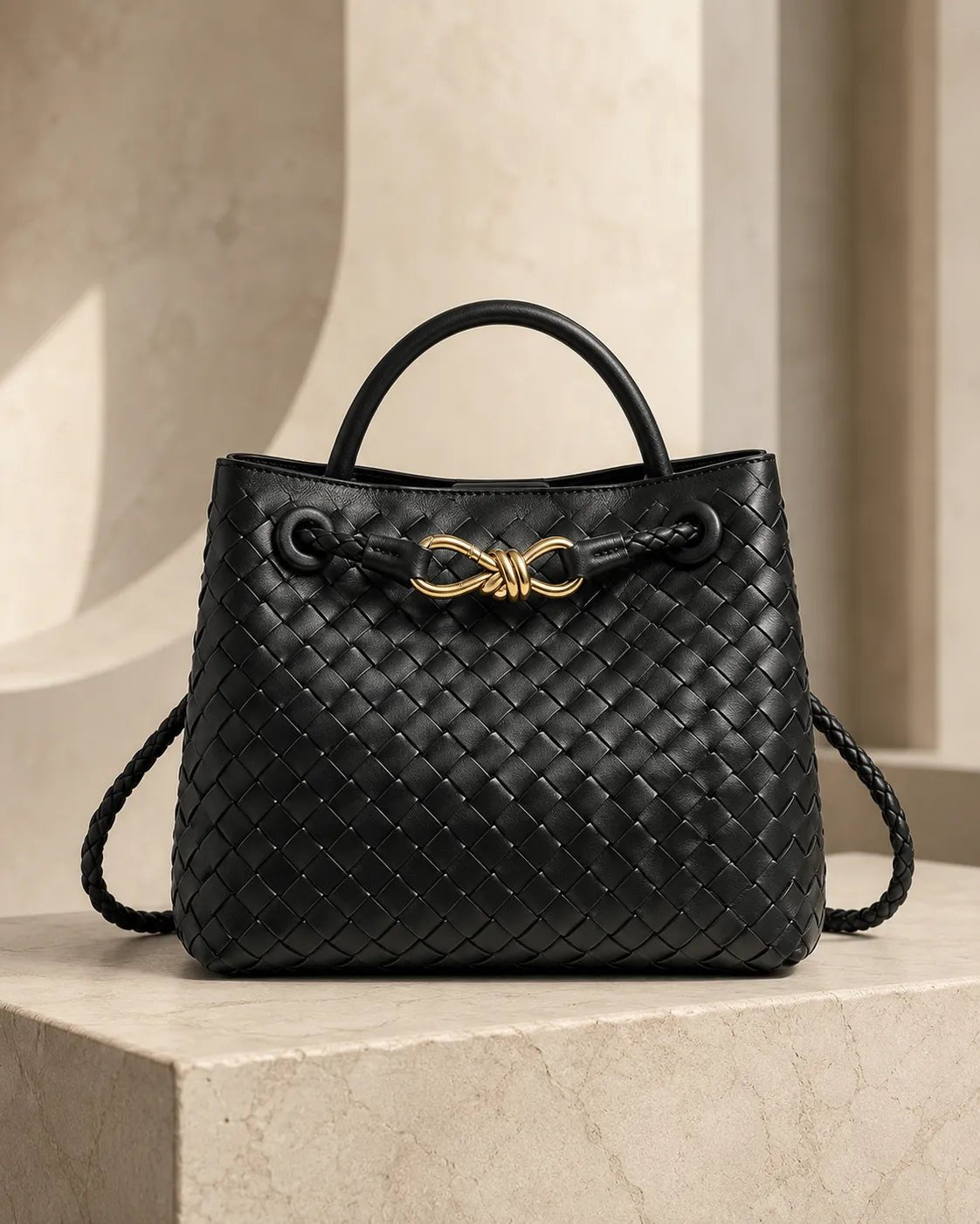 Woven Top Handle Bag | Stylish Handbag for Everyday Use - Satinni
